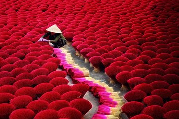 Quang Phu Cau Incense, Conical Hat, Lacquer Traditional Village