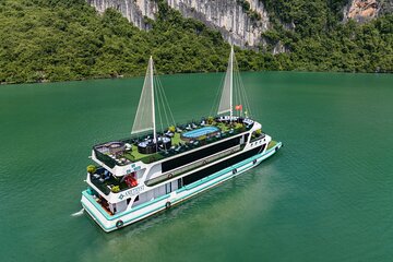 Halong Bay Amethyst Cruise Day Tour-Small Group-Buffet-Pool-Limo