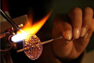 Galata Istanbul Glass Workshops Feel The Glass Forming With Flame