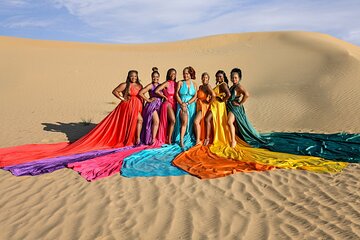 Private Flying Dress Photography in Dubai with Private Transfers