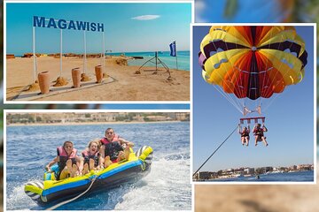 Fun on Magawish Island Water Sports Parasailing & Lunch -Hurghada