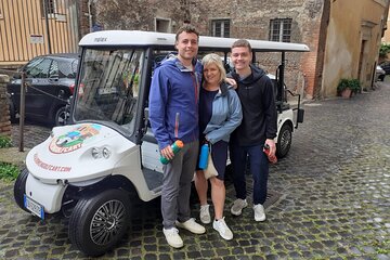 Rome in a Golf Cart Shared tour of Catacomb Ancient Appian