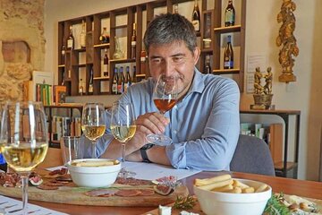 Cultural coastal trip with winery visit from Barcelona