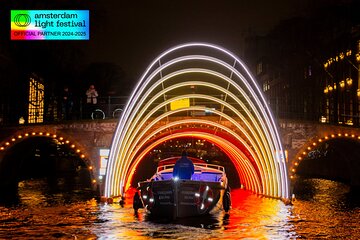 Amsterdam Light Festival Boat Tour with Warm Drinks