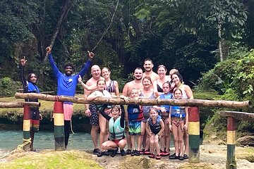 Blue hole and Dunns river falls with French Tour Guide