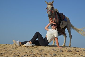 Horse Riding Adventure in Hurghada on Beach & desert w/ Transfer