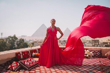 Giza Pyramids tour with Flying dress photoshoot experience