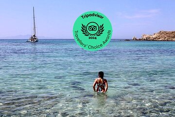 Sunset Sail Cruise to Rhenia, Mykonos Beach Safari, Dinner&Drinks
