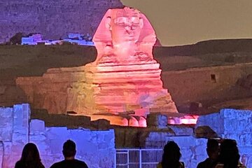 Giza Pyramids at night Sound and Light Show With Dinner