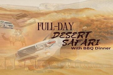 Full-Day DesertSafari with Camel Ride,InlandSea & BBQ Desert Camp