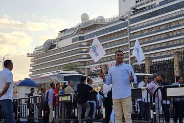 From Alexandria Port : Pyramids and the Grand Egyptian Museum