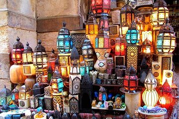El-Moez Street and Khan Khalili Bazaar in Egypt