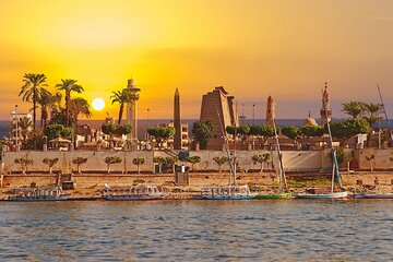 Felucca in Luxor Sunset sailing 