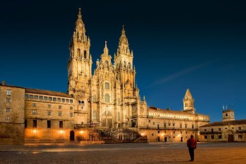 Port to Santiago de Compostela with up to 3 stops