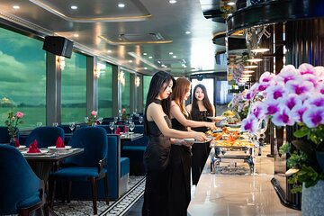 Halong Bay Top Luxury Cruise: Caves, Kayak, Swim & Jacuzzi