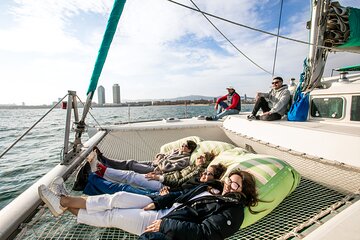 Barcelona Small Group Trip by Catamaran w Tapas, Cava and Sunset 