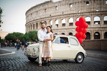 Rome Fiat 500 Vintage Car Tour with Professional Photoshoot