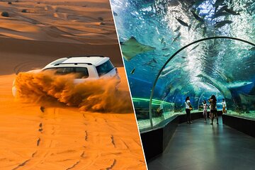 Combo Desert Safari & Dubai Aquarium &Underwater zoo Tickets Only