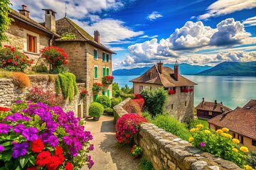 Private day trip from Geneva to Yvoire, English Speaking Driver