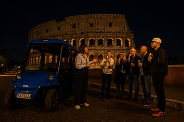 Night tour in Rome by Golf Cart with Prosecco Gelato and Gift