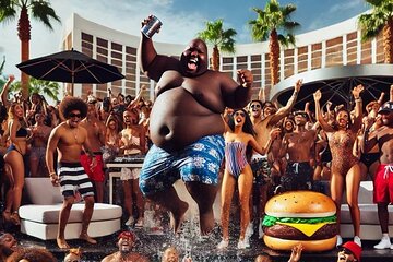 Hip Hop Pool Tour with Party Bus in Las Vegas