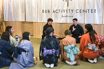 Tokyo Tea Ceremony, Making Japanese Sweets Experience in Kimono