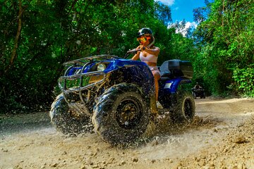 ATV Jungle, Zipline & Cenote with Transportation & Insurance 