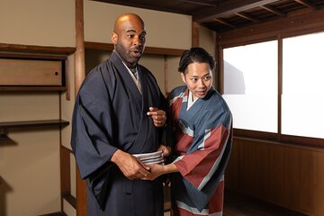 Men's Kimono Lesson and Shopping in Kyoto