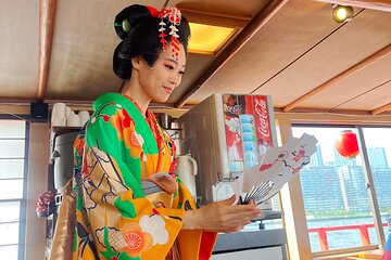 Tokyo Bay Cruise Yakatabune with Japan Dance & Drinks
