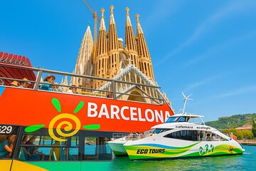 Barcelona Hop-On Hop-Off Bus Tour and Scenic Catamaran Cruise