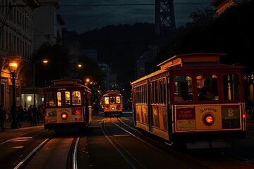 Cable Car NIGHT Ride with Audio Tour in San Francisco 