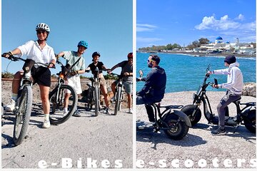 Santorini Tour on Electric Bikes & Scooters