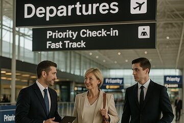 VIP premium reception at Fiumicino airport. Travel no stress
