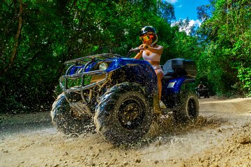 ATV Jungle with Ziplines, Cenote, Transportation & Insurance 