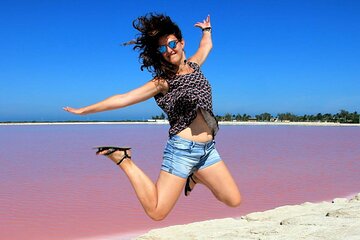 Natural Pink Lake Coloradas Transportation Included from Tulum