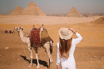 Giza Pyramids ,Sphinx ,Camel Ride and inside Great Pyramid Khufu 
