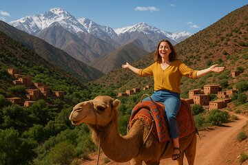 Marrakech: Atlas Mountains 4 Valleys, Waterfalls and Camel Ride 