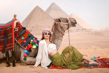 Giza Pyramids and Sphinx Half Day Tour with 1 Hour Camel Ride 