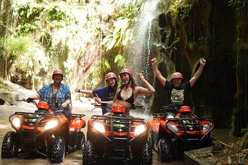 Bali ATV ride through river, waterfall, cave, village + Free tour