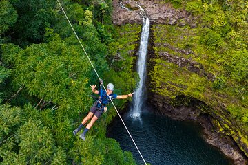 Big Island Zipline over KoleKole Falls w/ Hilo Cruise Ship Pickup