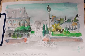 Sketching Private scooter tour in Rome with Guido 