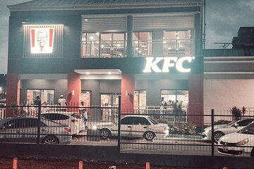 Shopping experience with stop at KFC restaurant in Montego Bay.