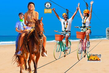 Combo Horseback ride & Sky Bike in Cabo by Cactus Tours Park