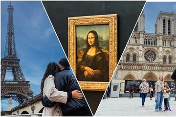 Paris Eiffel Tower, Notre Dame, Louvre and Montmartre Guided Tour