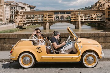 Discover Florence city center on e-cabriot fiat 500 