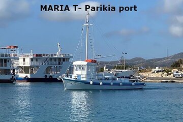 Paros Half Day Wooden Boat Sea Tours in Parikia Bay or Sunset