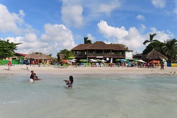 Seven Miles Beach and Ricks Cafe from Montego Bay