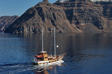 Santorini 3 Islands Trip Sailing Wooden Boat