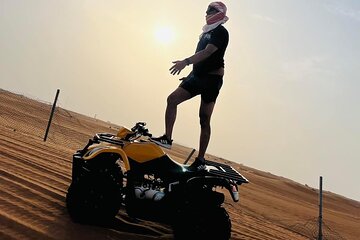 VIP Dubai Desert Safari with Quadbike,Sandboarding & BBQ dinner