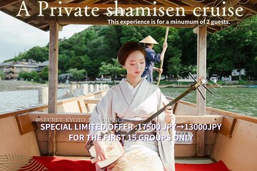 Kyoto Private boat cruise with traditional music& Geisha culture